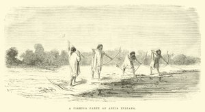 Een vispartij van Antis Indianen door Edouard Riou